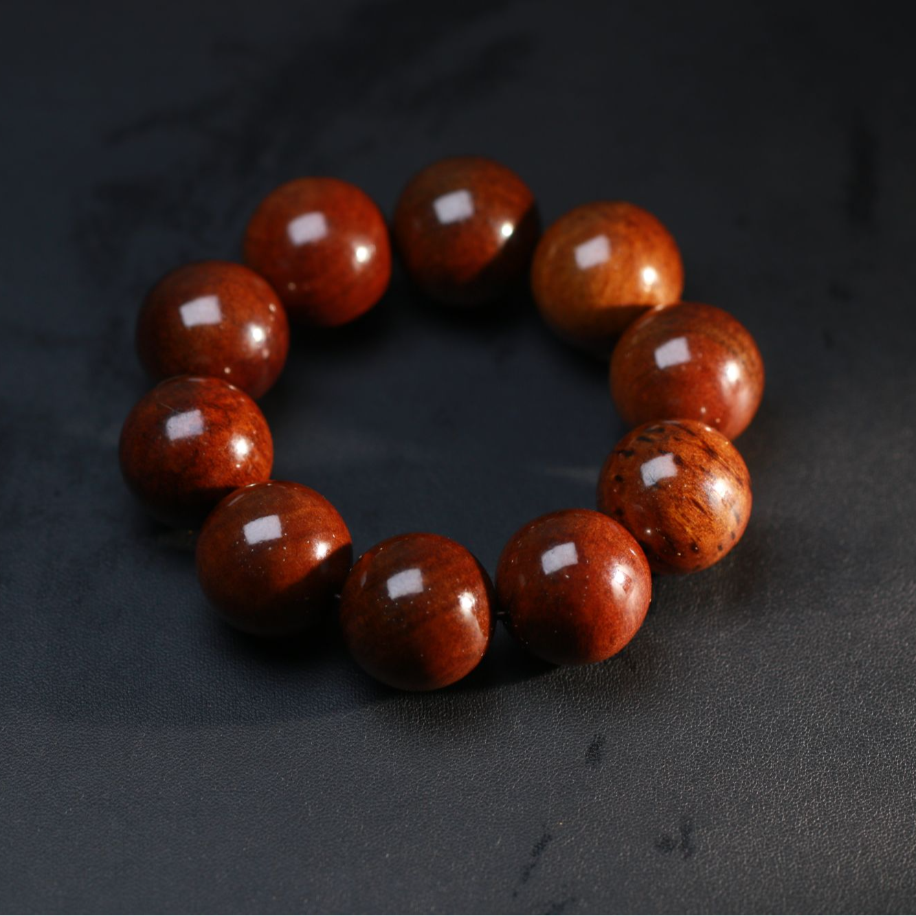 【曹总文玩】25mm文玩沉香木串手链R661