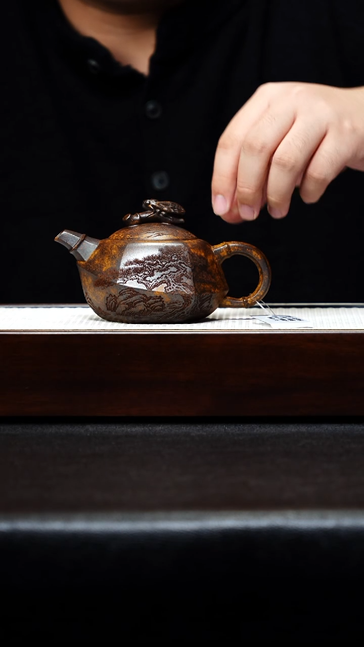 茶壶紫砂宜兴紫砂 知足常乐 龙骨金砂 李雨瑶 h176