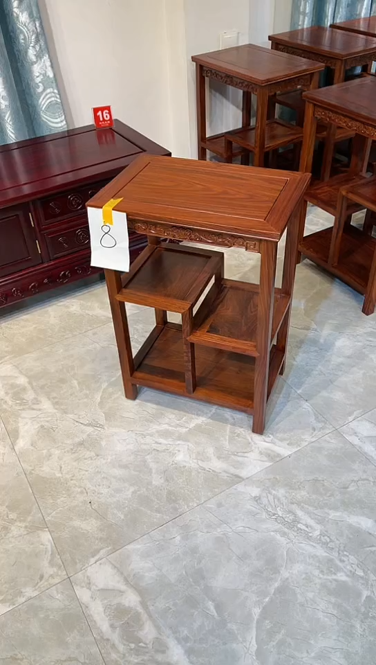 【闪购商品】花梨木类成套家具刺猬紫檀置物架45*30*65
