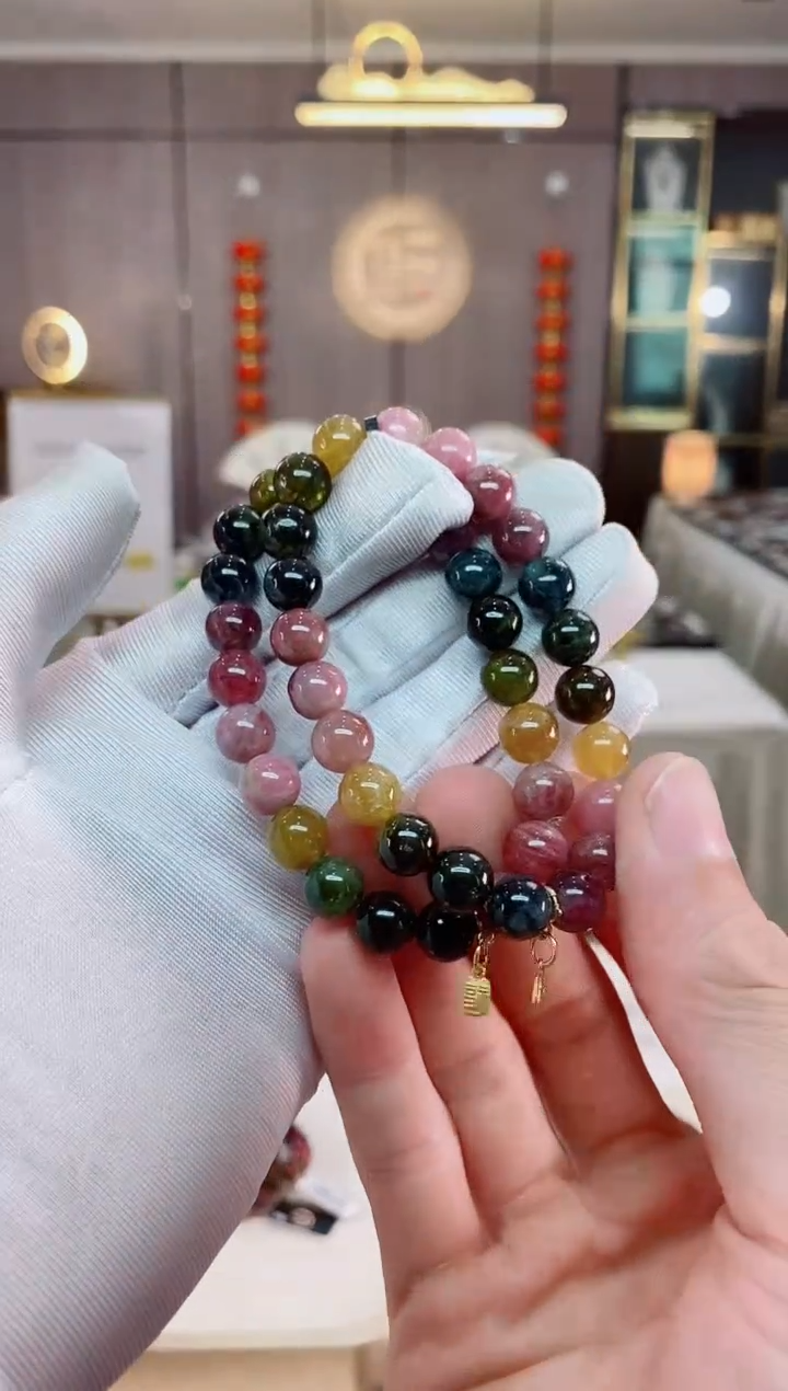 【闪购商品】碧玺单圈手串8mm+未镶嵌（多样性发一条）xion