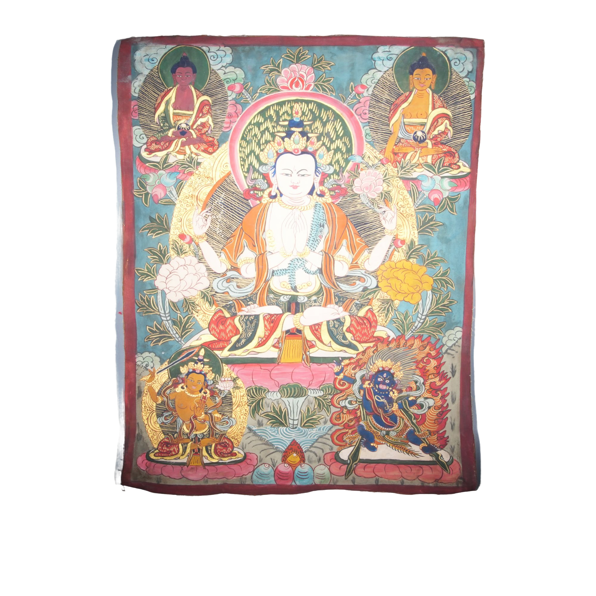 Tgz37 清代四臂观音唐卡