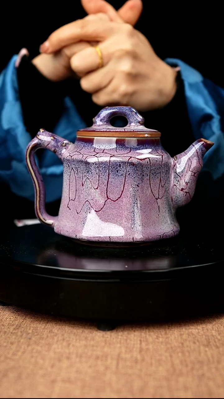 【闪购商品】76#国工一级品原矿钧瓷炉钧釉龙尊壶