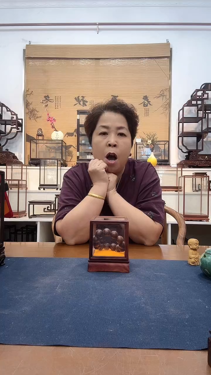 红酸枝木类木头款玻璃罩062