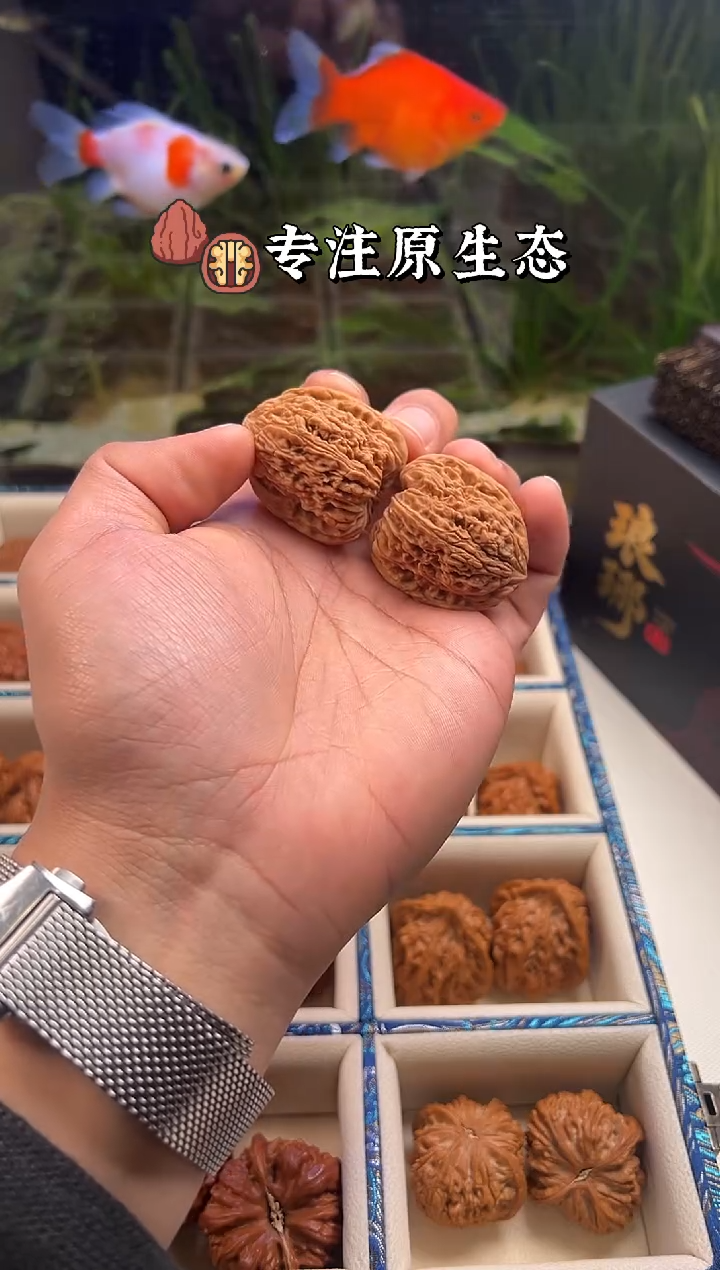 把件文玩核桃一代南将石34.5-37-38.5炮弹