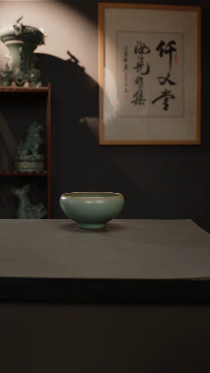 【闪购商品】杯仿古釉原矿 鸡心杯