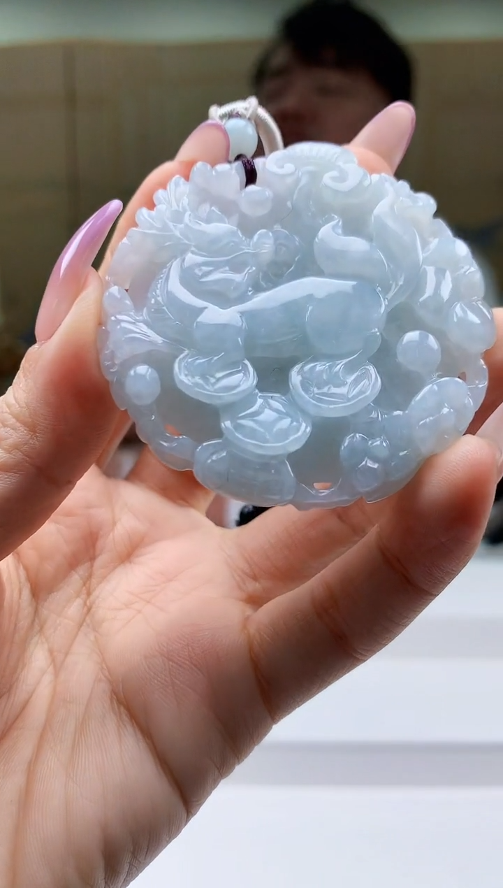 【闪购商品】定制翡翠未镶嵌5060ty-毛货挂件246