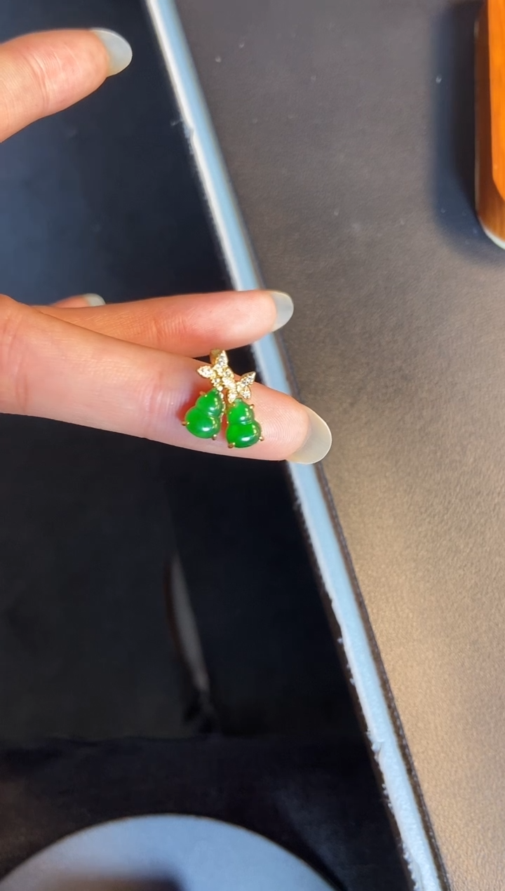 吊坠(不含链)银S925镶嵌翡翠1