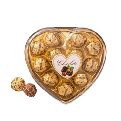 伊诺滋金莎球爱心礼盒12粒巧克力150g