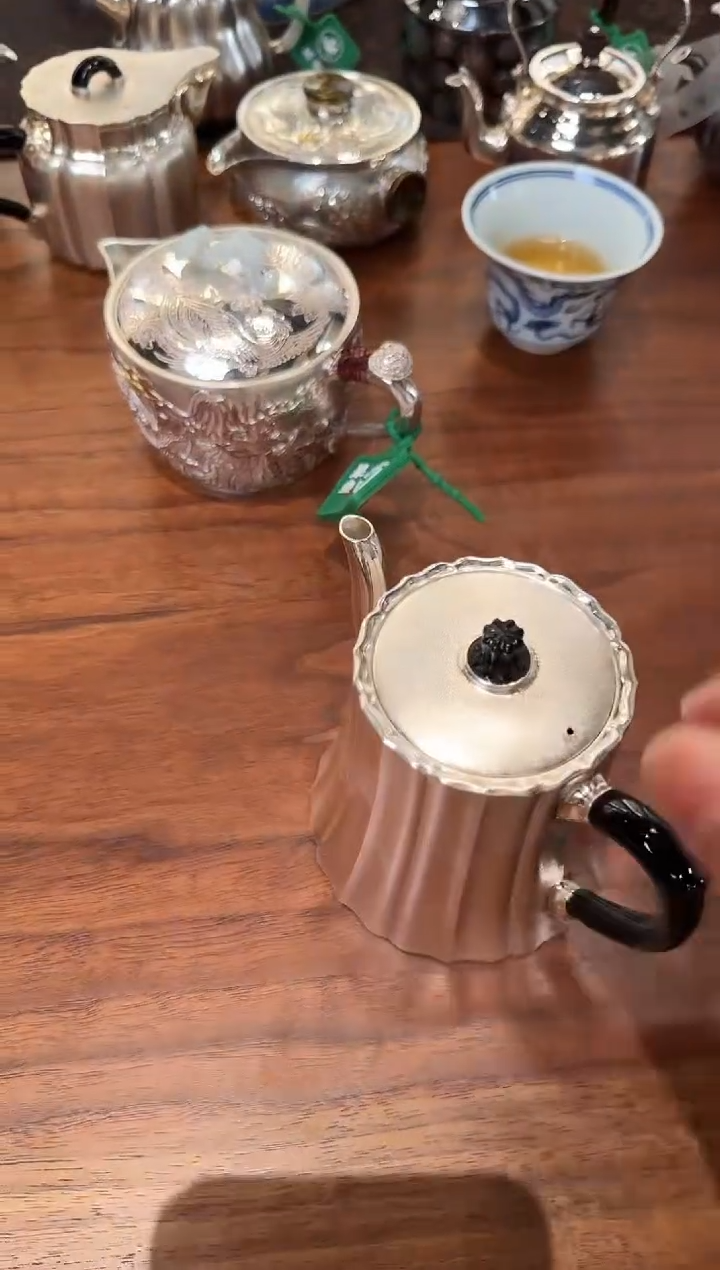 -真*好寸发标手作雪花银权心权意壶