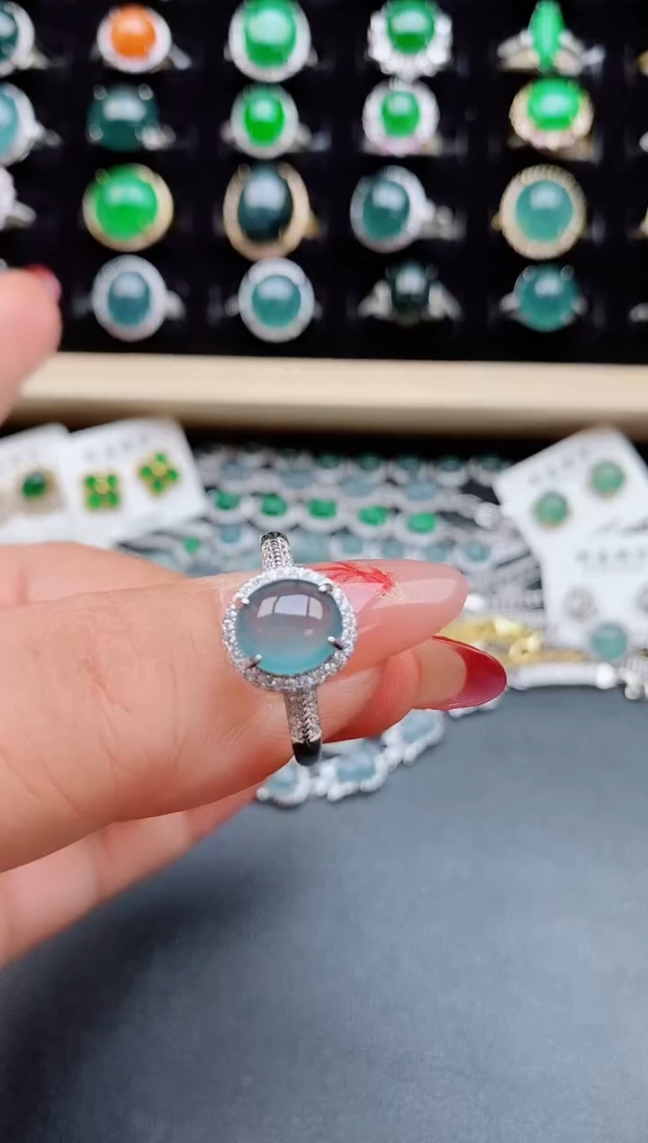 【闪购商品】翡翠戒指银S925镶嵌805805