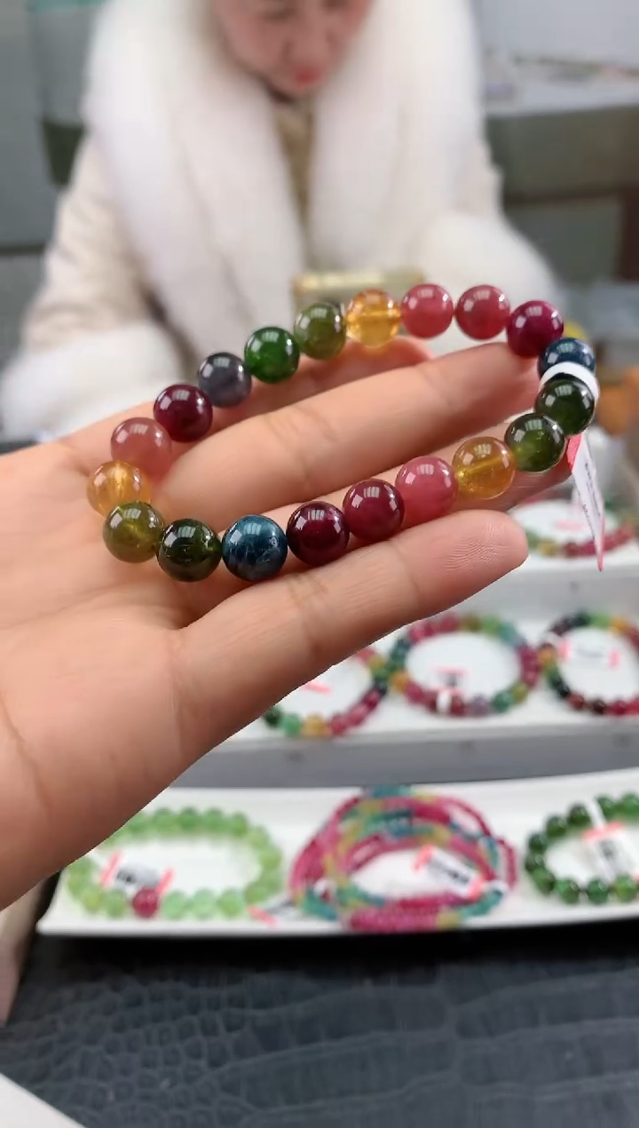 【闪购商品】碧玺手串未镶嵌多样性发一条