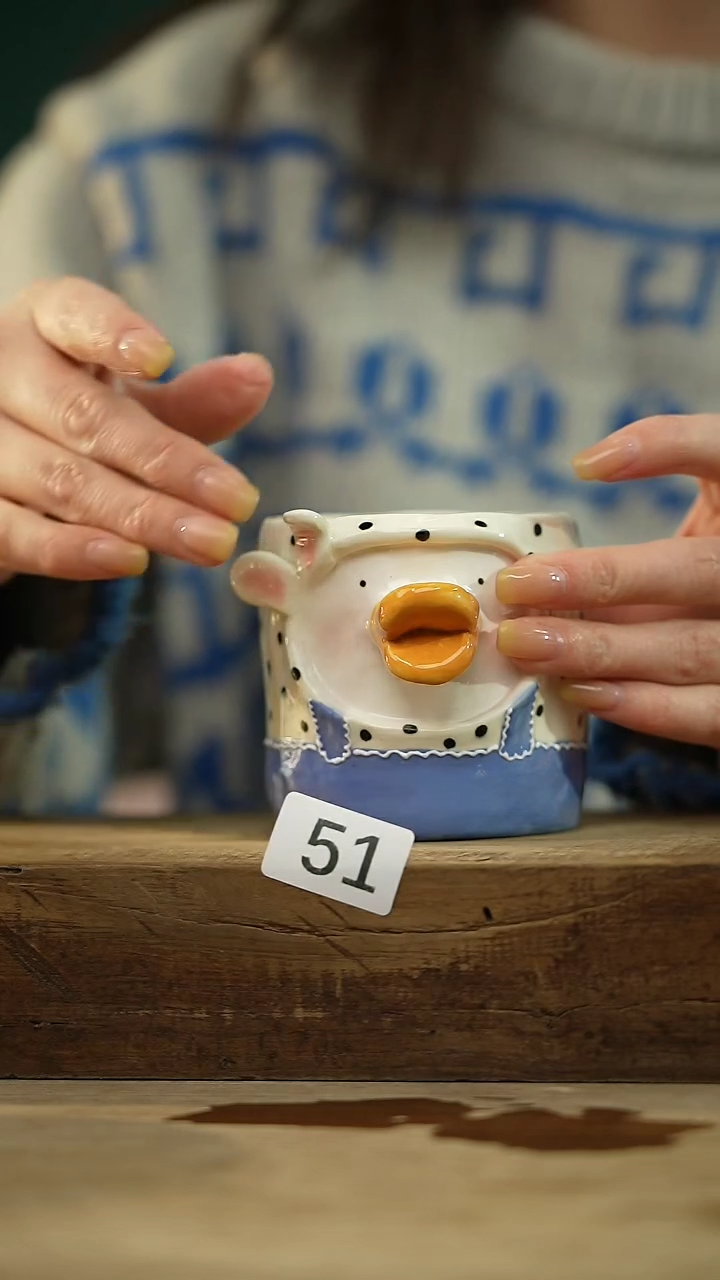 【闪购商品】瓷片设计师手作款 鸭鸭咖啡杯