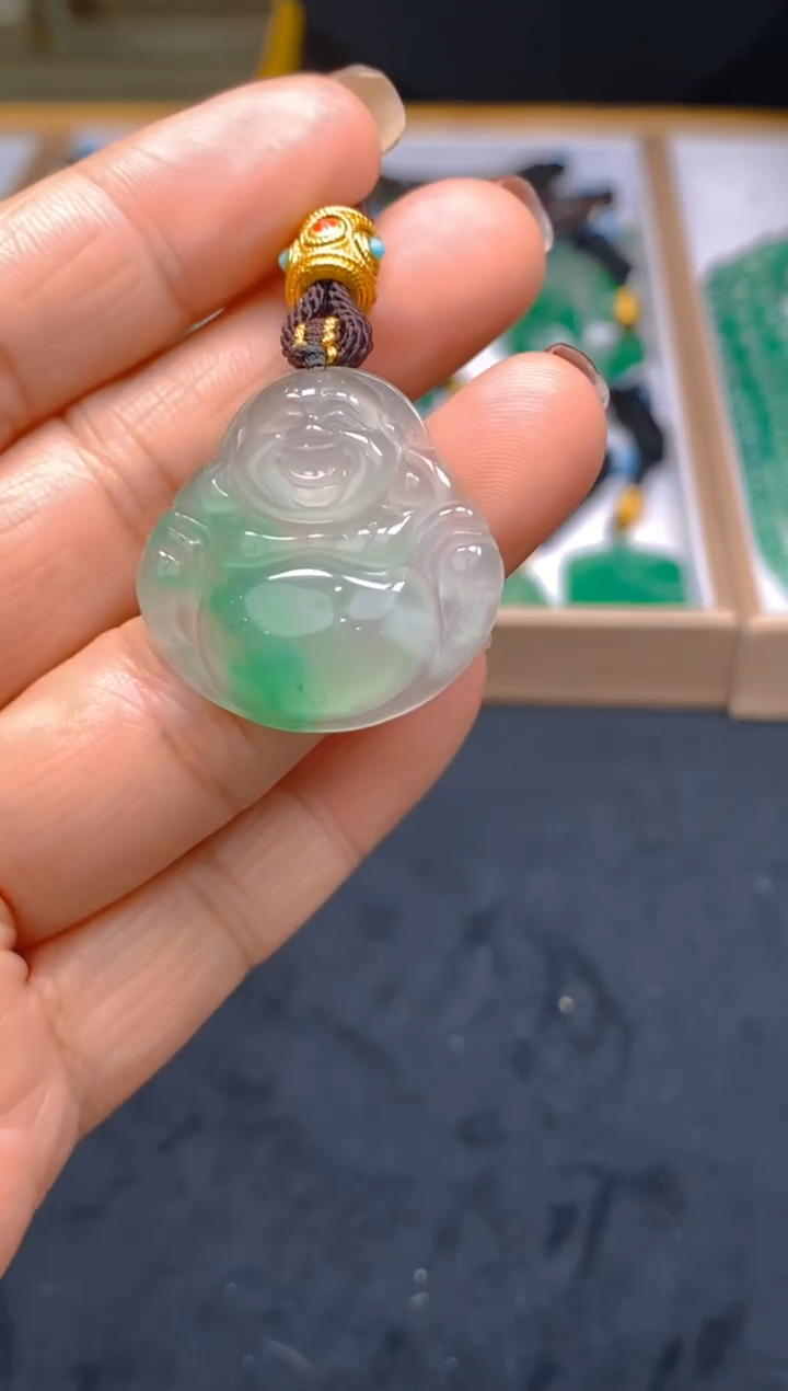 【闪购商品】石英质玉颈饰未镶嵌冰美人非洲翠066