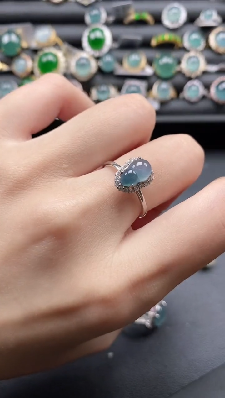 【闪购商品】翡翠戒指银S925镶嵌1111