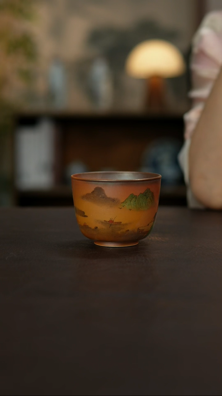 杯景德镇陶瓷杯碗柴烧多人