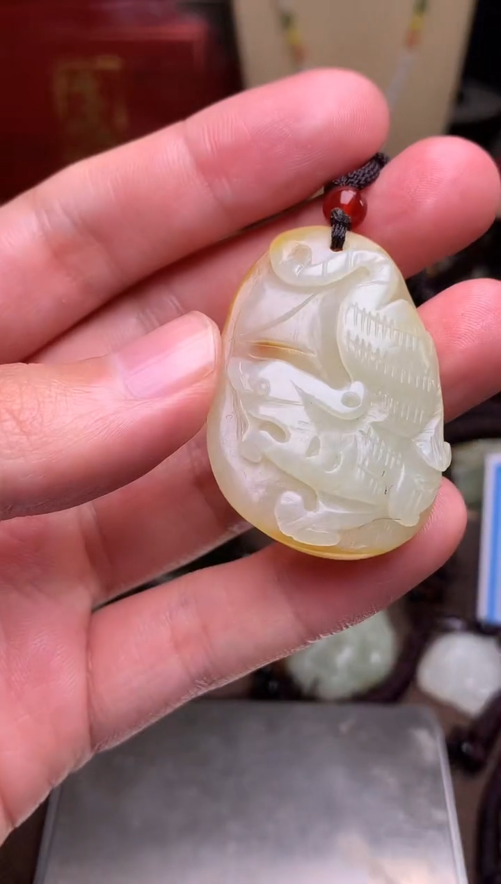 颈饰未镶嵌和田玉新疆料青海料清水和田玉吊坠