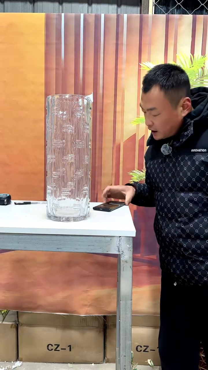 【闪购商品】玻璃113透明色竹节步步高升款40高