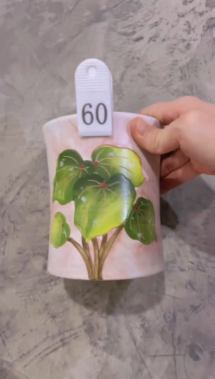 摆件60陶花岛花盆罐—手工痕迹默认，大小会有1-2公分误差