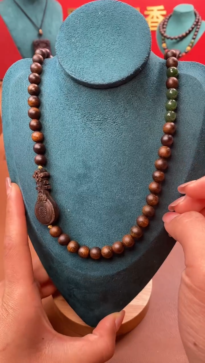 【闪购商品】沉香手串M越南芽庄黄棋08+顺化紫棋福音沉香木雕