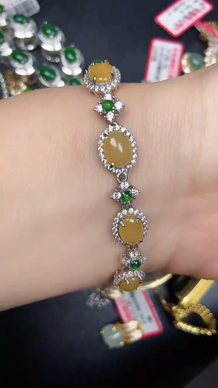 银S925镶嵌戒指翡翠8600