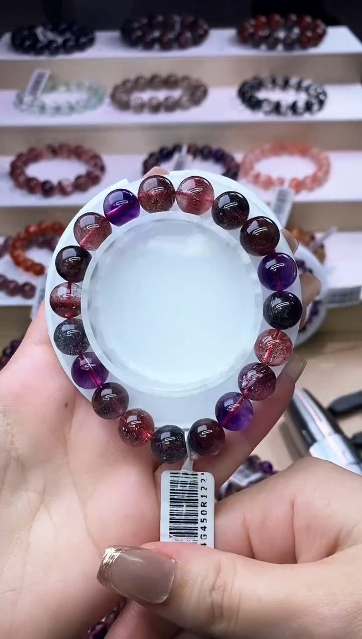 【闪购商品】水晶手链未镶嵌黑加仑超七10m+