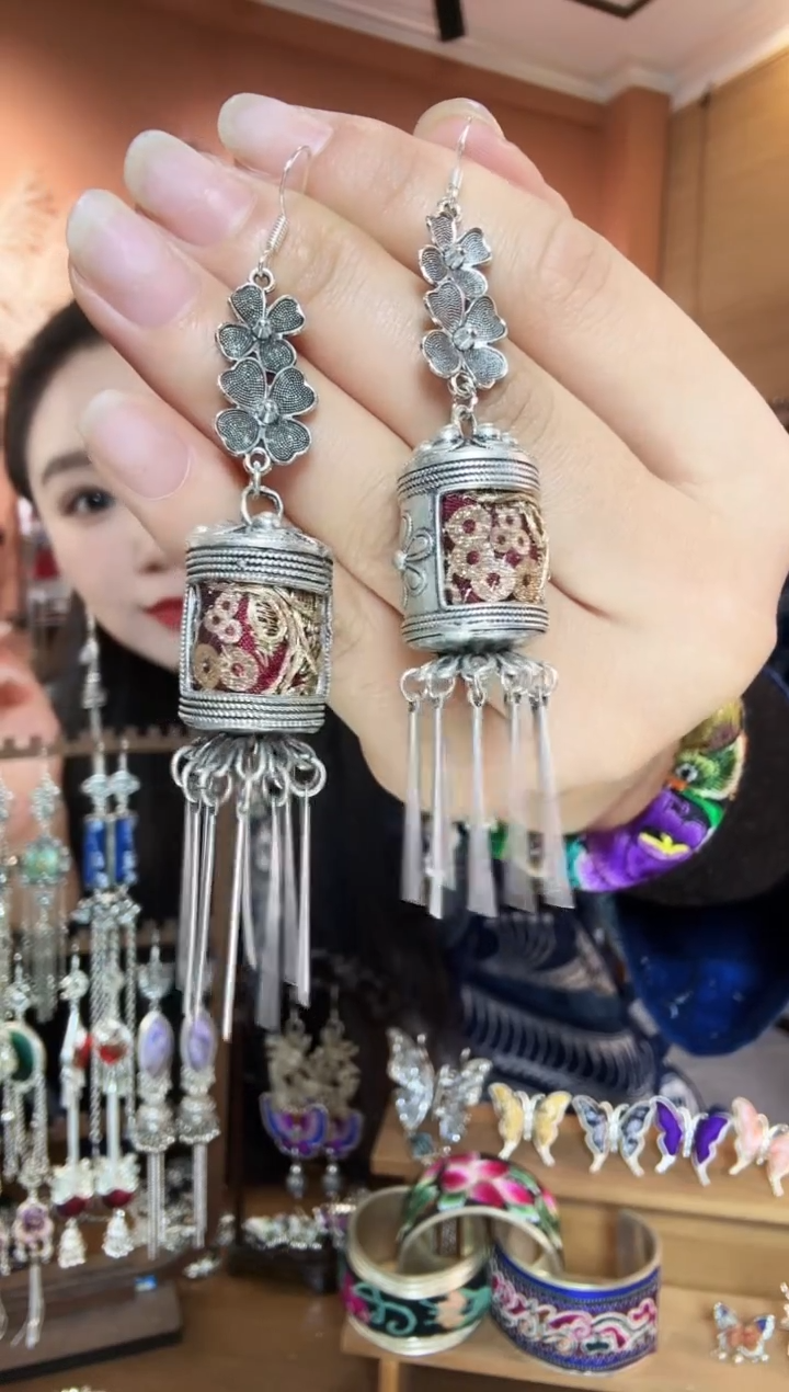 刺绣纯手工民族风耳环