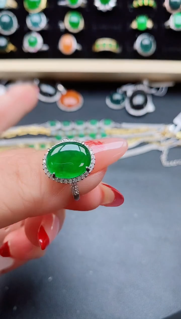 【闪购商品】翡翠戒指银S925镶嵌321321