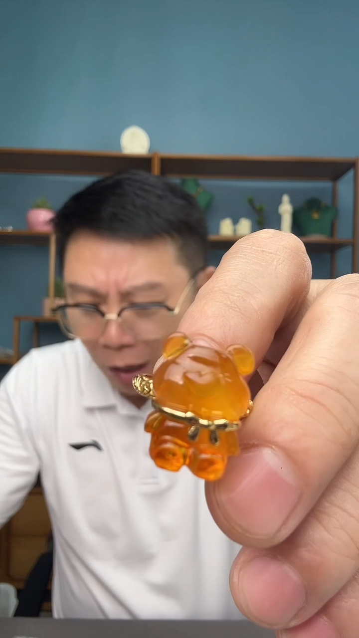 银S925镶嵌吊坠(赠链)琥珀微瑕介意勿拍24