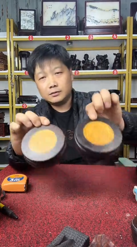 木非洲黑檀圆底座10*3.3CM//2个