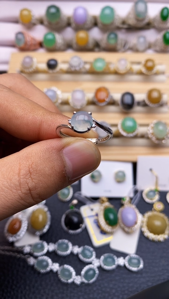【闪购商品】翡翠戒指银S925镶嵌/5866