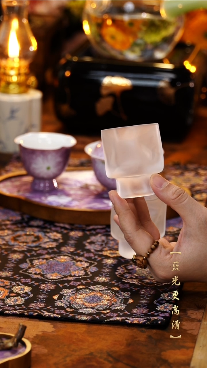 【闪购商品】水晶玻璃折纸杯磨砂2个