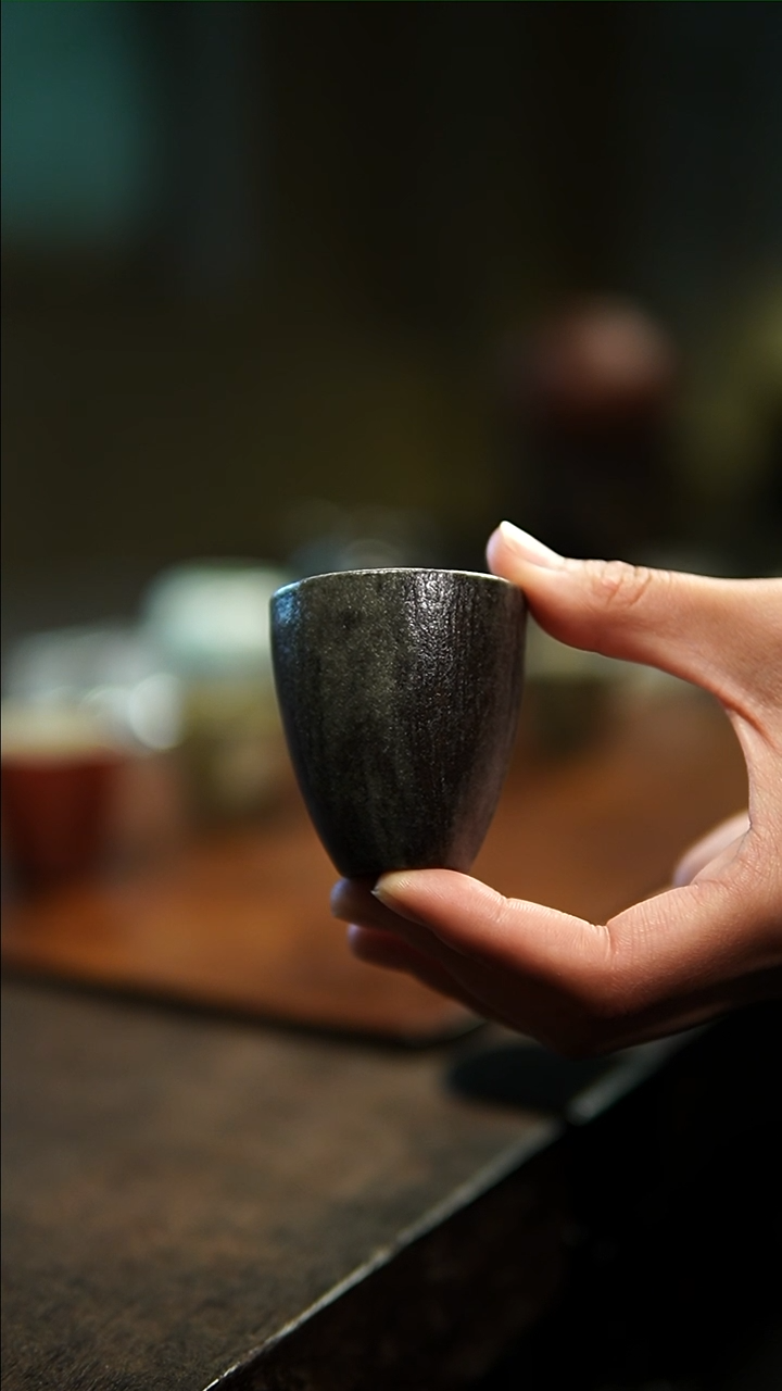 【闪购商品】云龙黑釉闻香杯一