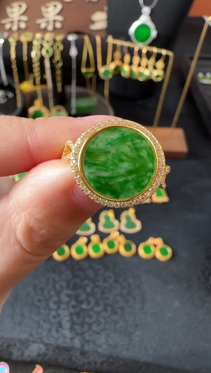 【闪购商品】翡翠戒指银S925镶嵌戒指