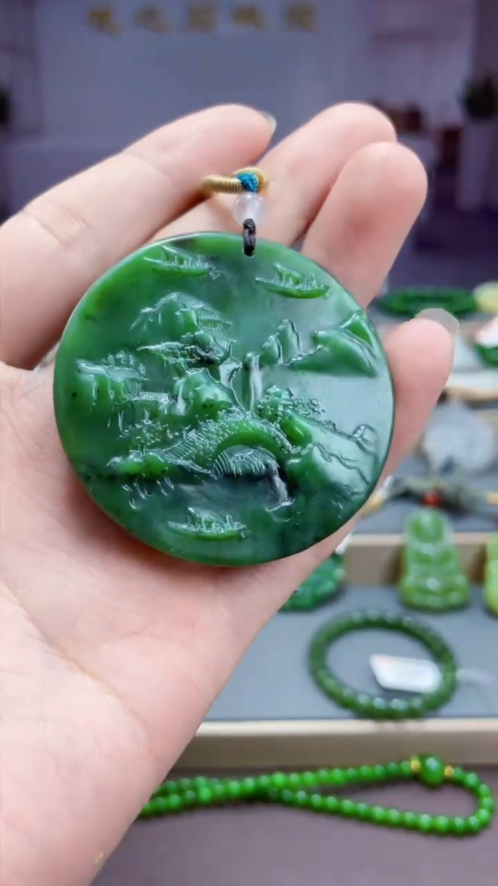 【闪购商品】和田玉吊坠未镶嵌32碧玉牌子  