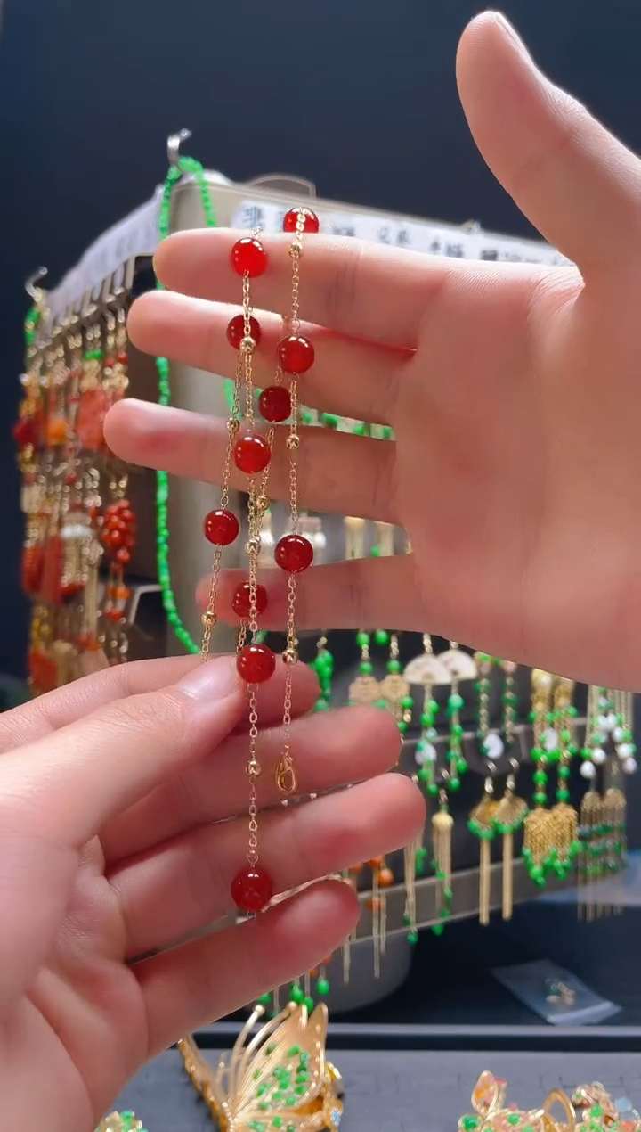 玛瑙/玉髓耳饰合金032翡翠饰品