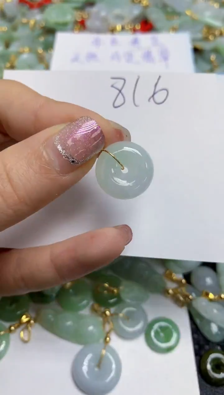 【闪购商品】翡翠颈饰合金天然翡翠A货