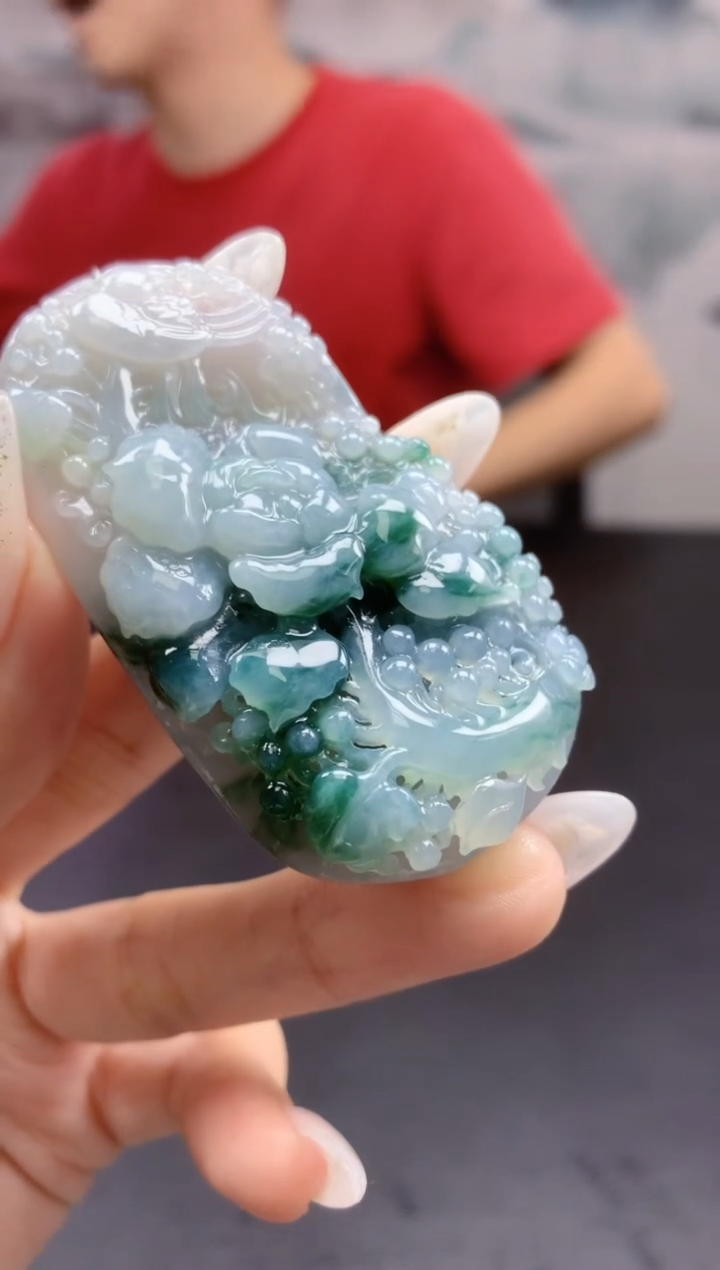 【闪购商品】定制翡翠未镶嵌888ee-毛货挂件60