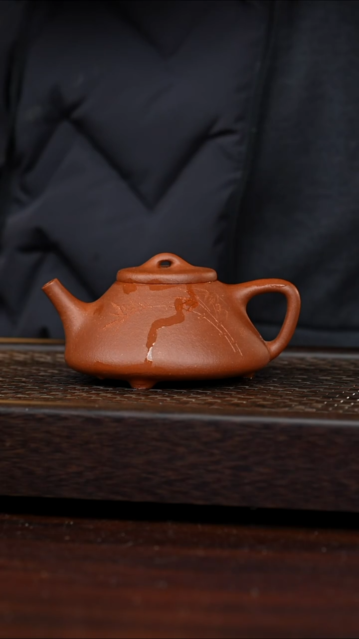 茶壶紫砂不****黑丹壶溢香紫砂壶微瑕