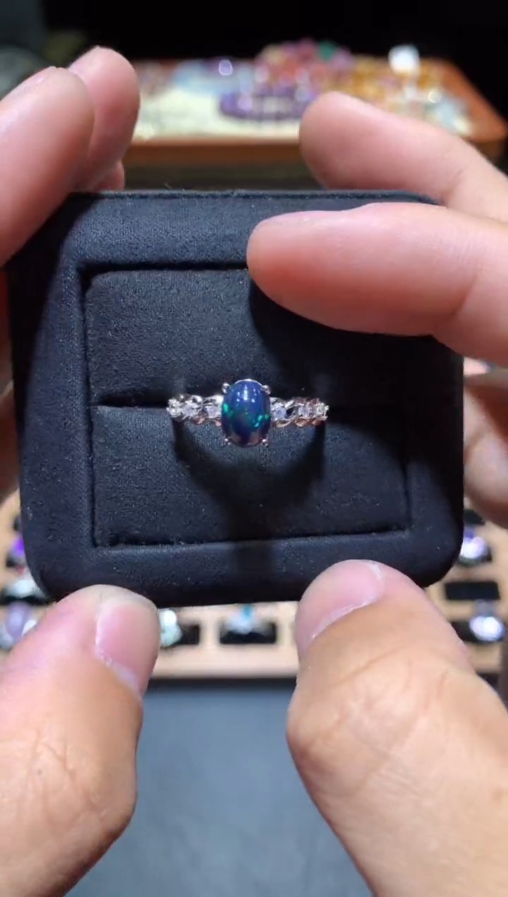 【闪购商品】欧泊戒指未镶嵌L03【所见即所得】