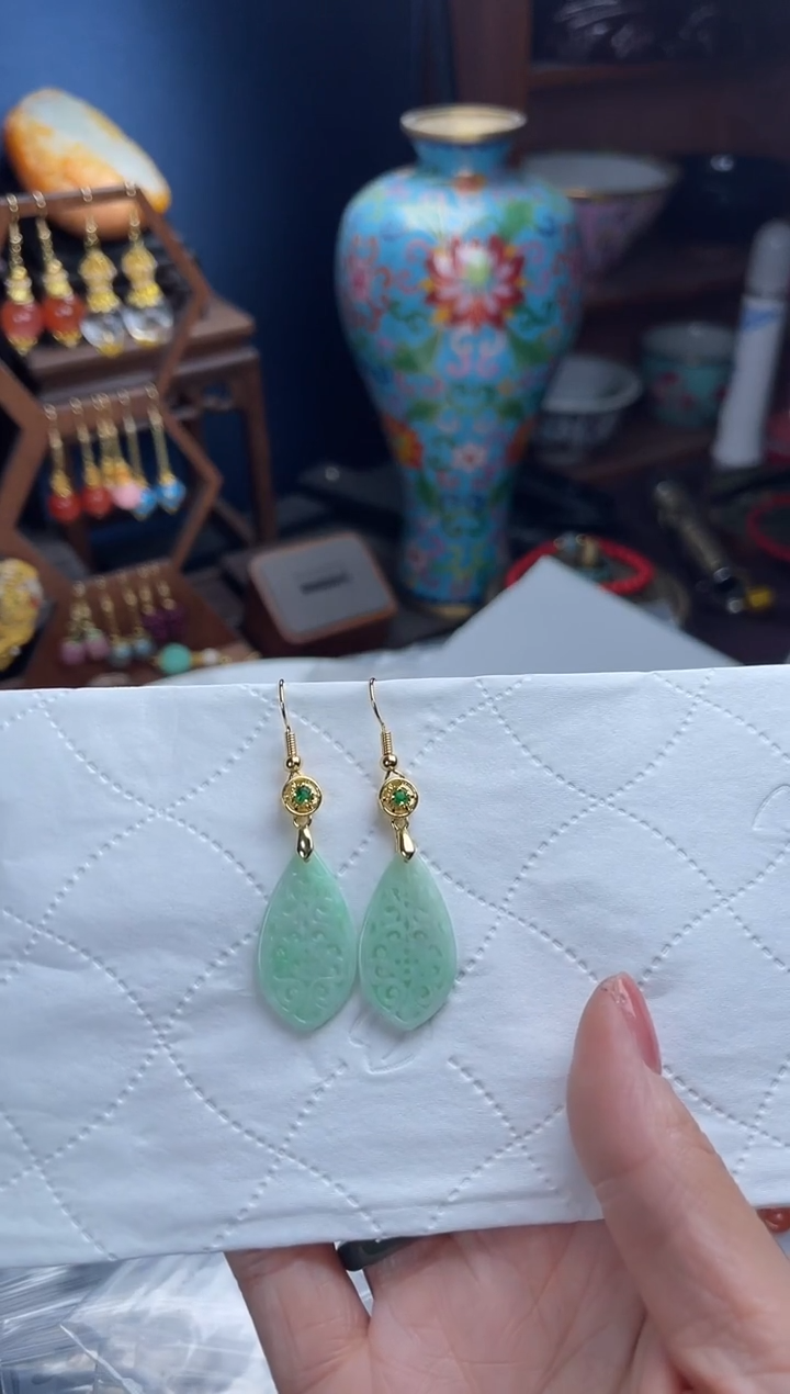 未镶嵌挂件翡翠竹***波，1216105翡翠