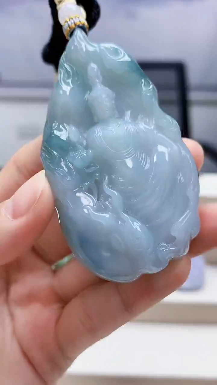 未镶嵌定制翡翠5028lr-毛货挂件26