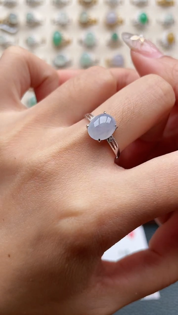 【闪购商品】翡翠戒指银S925镶嵌1111