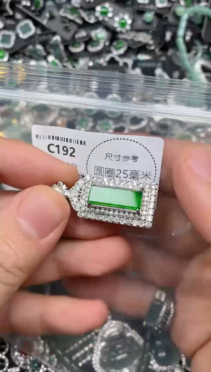 翡翠未镶嵌颈饰C192吊坠