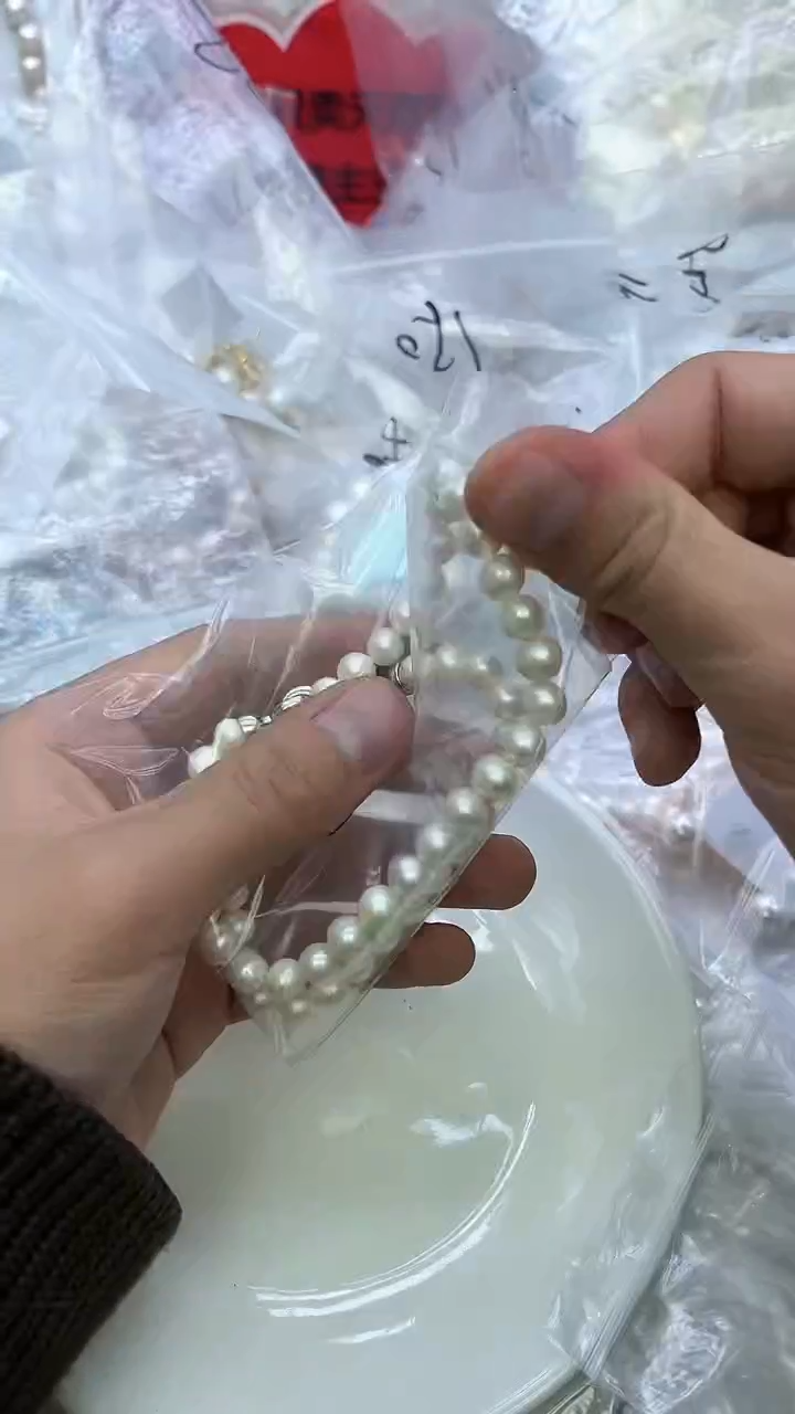 未镶嵌项链淡水珍珠白色系项链