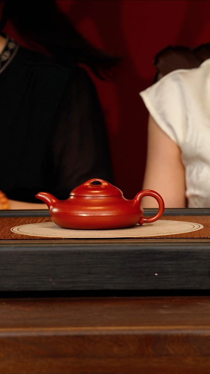 茶壶紫砂宜兴紫砂ZXJ 大红泥 线圆 260cc