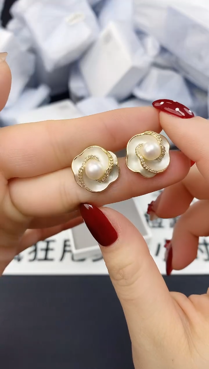 未镶嵌耳饰淡水珍珠ED1083