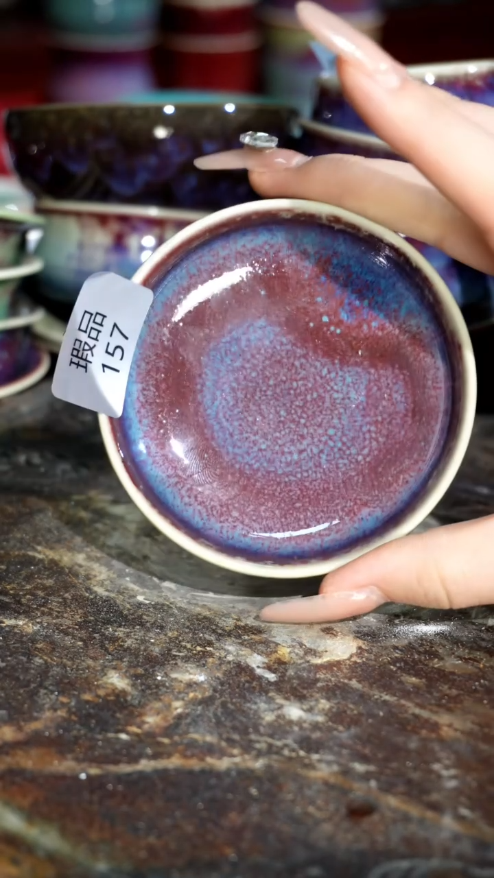 摆件精品窑变钧瓷茶器