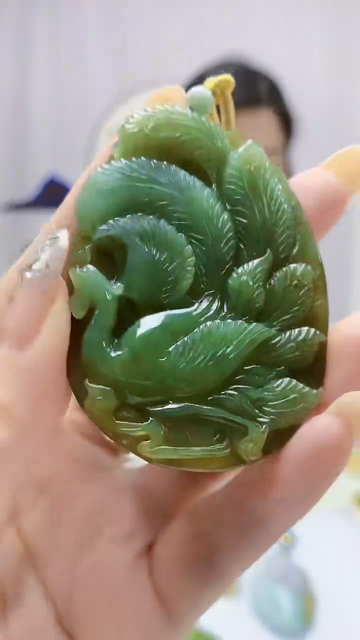 定制翡翠未镶嵌0405DD-毛货挂件62