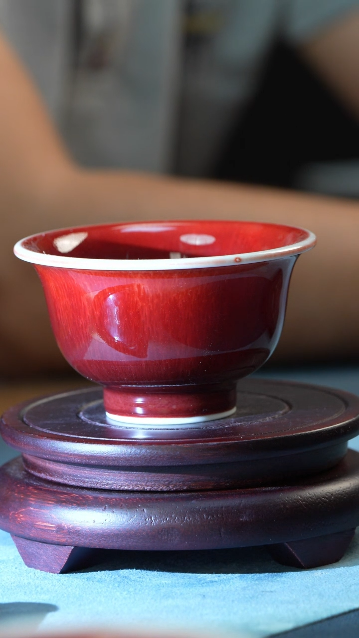 杯子非遗-徐建国-郎红压手杯（微瑕）