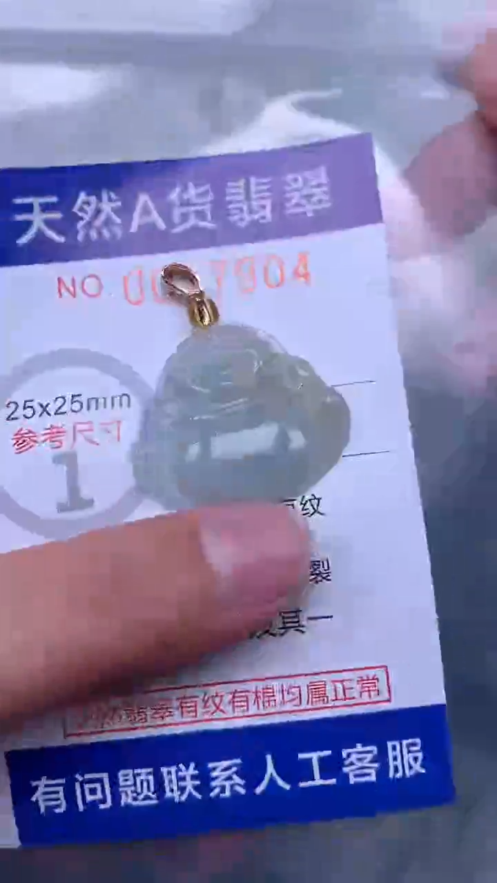 翡翠未镶嵌吊坠(不含链)1